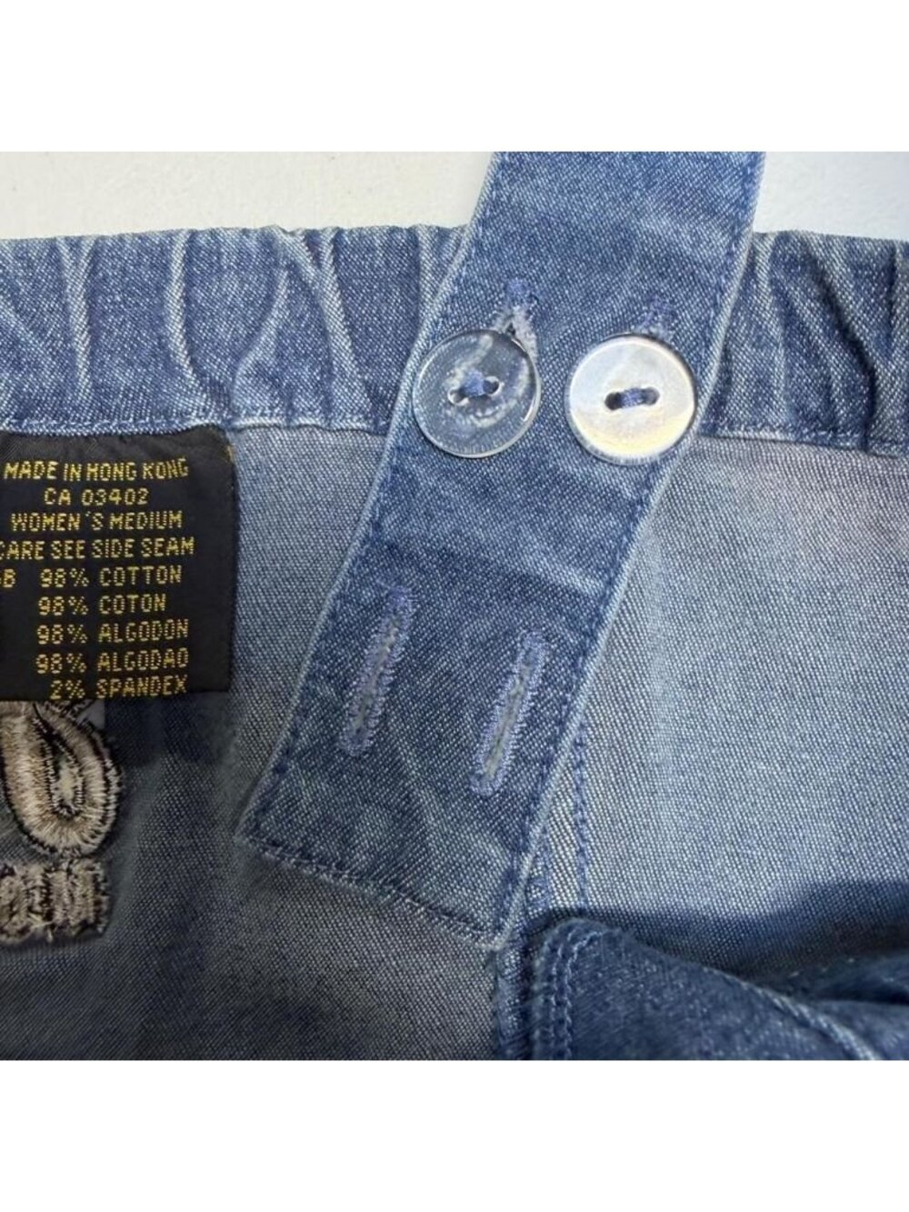 Vintage Y2K Harley Davidson Denim Crop Top Women's Medium Moto Biker Festival - Picture 3 of 7